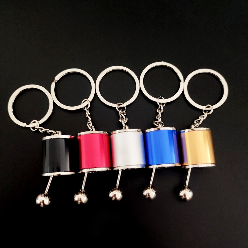 1 Pc Free Shift 5 Colors Keyring Turbo Keychains Gear Head Key Chain Wave Box Ornaments Car Ornament