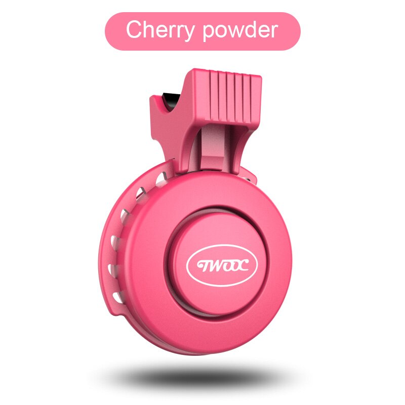 Bocina eléctrica de ciclismo recargable por USB, manillar resistente al agua de 120dB, sonido de alarma para bicicleta de montaña y carretera, accesorios para ciclismo: Pink