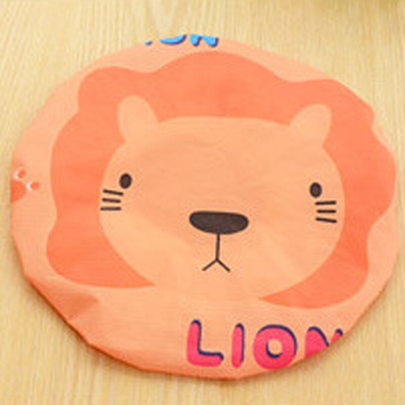 Animal Shower Caps Cartoon Waterproof Shower Cap Animal Shower Bath Hair Cap Reusable Elastic Band Shower Cap Bathroom Products