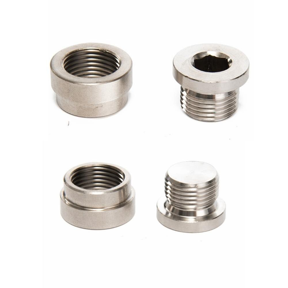 O2 Oxygen Sensor Metal Weld On Bung & Plug Wideband Nut & Cap Kit Set Car Motorcycle spare Parts