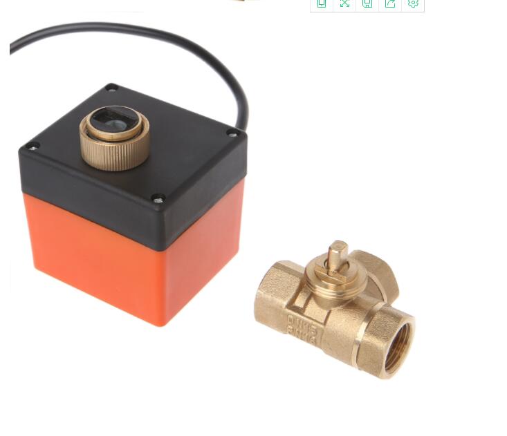 DN15/DN20/DN25 Electric Motorized Thread Ball Valve Brass AC 220V 2 Way 3-Wire 1.6Mpa with Actuator For water, gas, oil