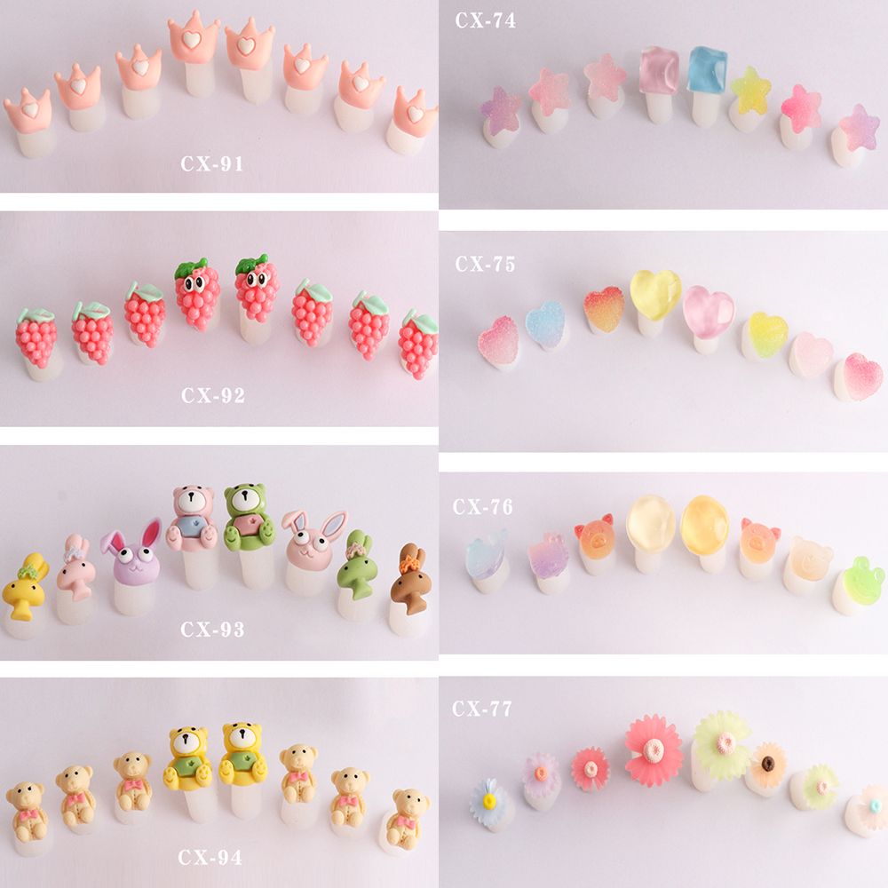 8pcs Fun Soft Silicone Toe Separators Candy Color Daisy Animals Foot Finger Divider Pedicure Nail Art Tools