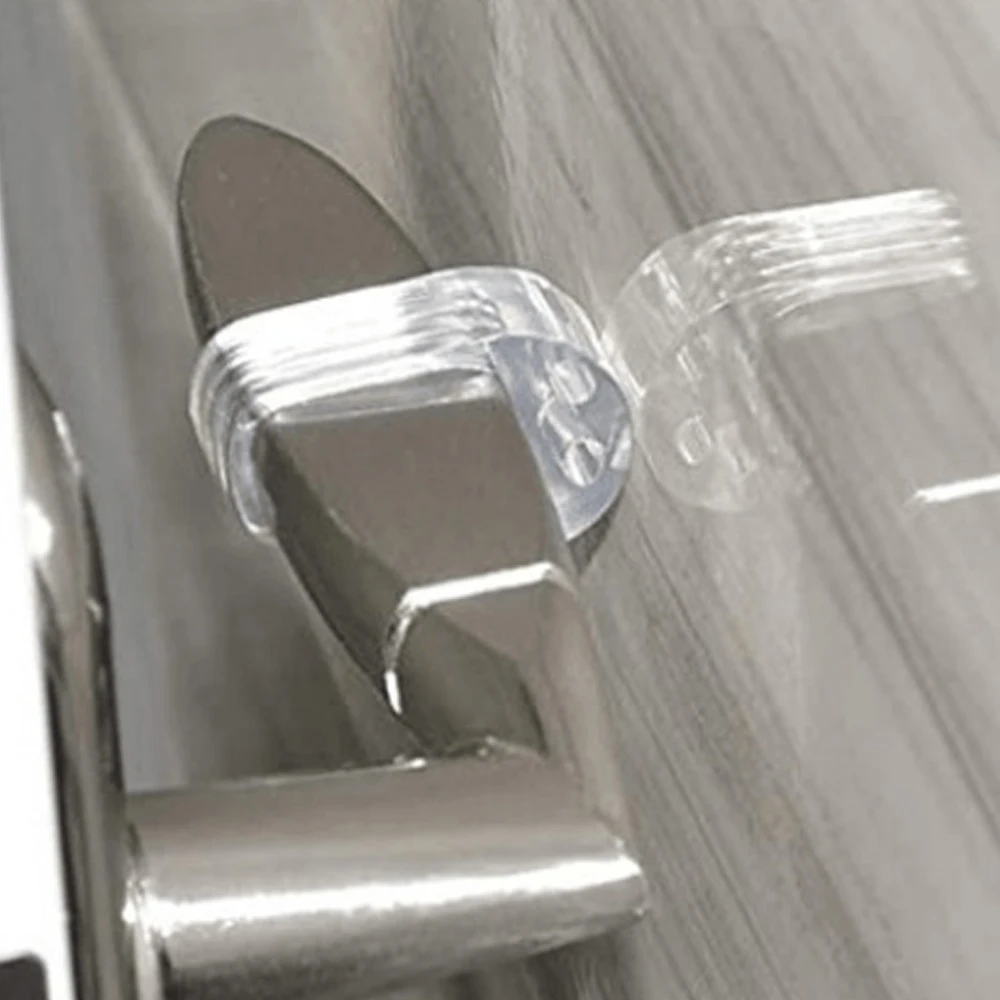Tope de puerta de silicona transparente, manija de puerta, almohadilla de protección de pared, muebles para el hogar, almohadillas anticolisión, 1/12 Uds.