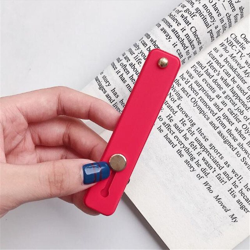 Polsband vinger ring grip mobiele telefoonhouder standaard duwen trekken sticker pasta universele handband auto telefoonhouder beugel: H