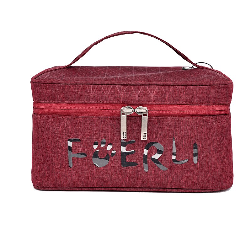 estilo LED bolsa de esterilización mamá ropa interior botella de alimentación máscara facial bolsa de desinfección prevención epidémica almacenamiento conveniente: Red Oxford Cloth