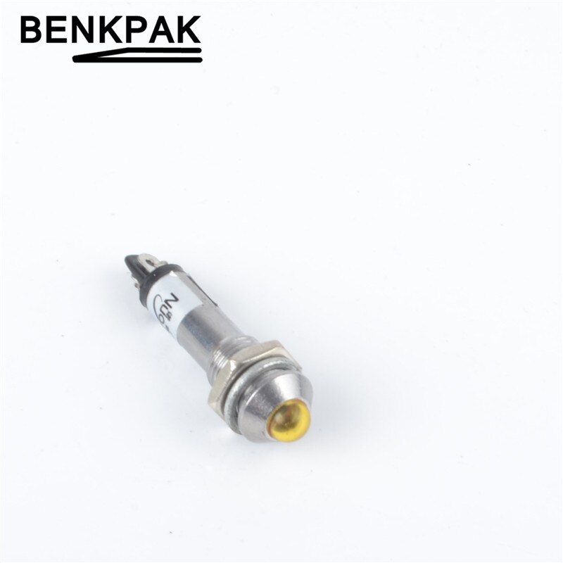 5PCS signal light 8mm pilot lamp signal light 12V 24V 220V LED indicator light: YELLOW / 220V