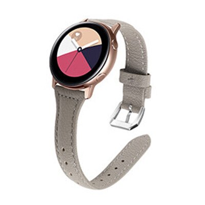 Bandjes voor samsung galaxy watch active, leren bandjes voor galaxy watch 20mm , leren bandjes voor galaxy watch 42mm , roségoud: Grijs