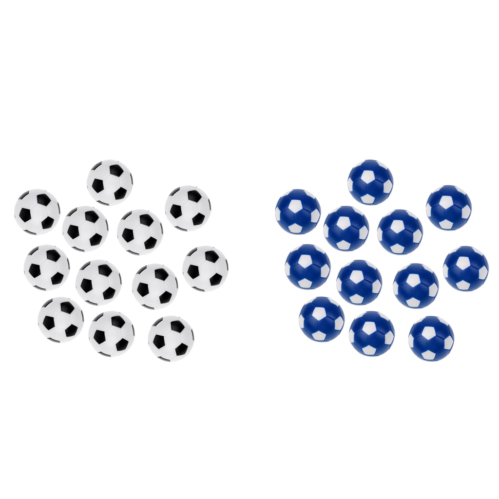 Tafel Voetbal Foosballs Vervangingen Mini Voetbal Ballen-Set Van 24-Zwart Wit En Blauw Wit