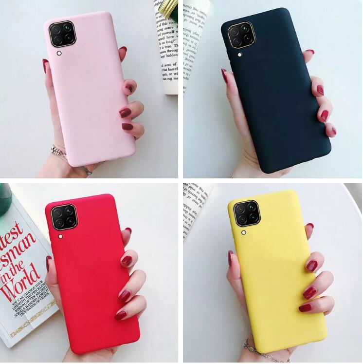 Candy Matte Case Voor Samsung Galaxy A12 Shockproof Soft Silicone Cover Voor SamsungA12 Een 12 SM-A125F Gevallen