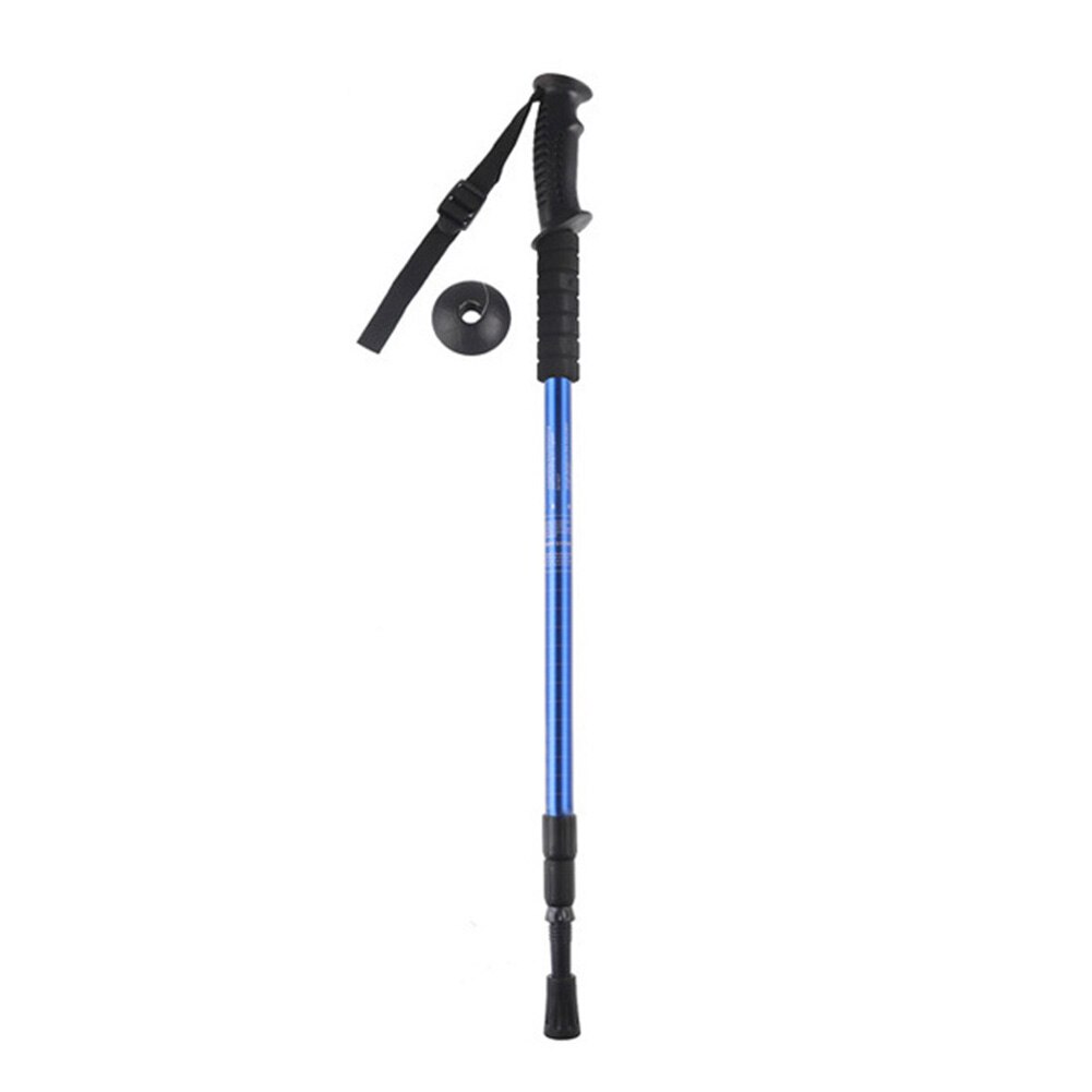 Portable Telescopic Outdoor Climbing Ultralight Trekking Pole Walking Stick: Blue