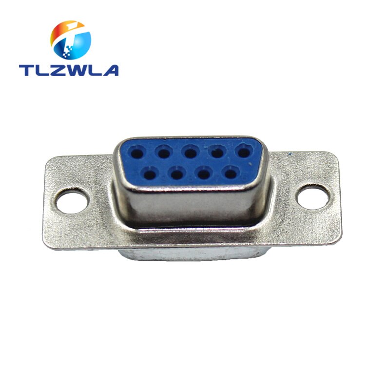 1Pcs RS232 serial port connector DB9 female socket Plug connector 9 Pin copper RS232 COM adapter with Plastic Case DIY