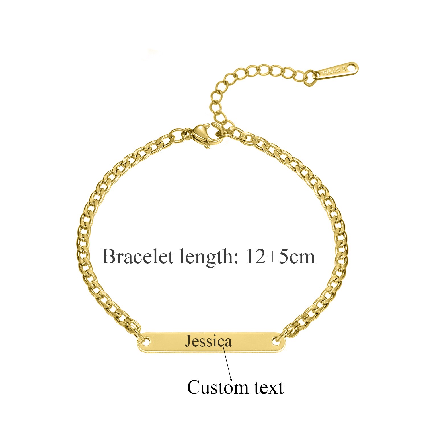 Pulseira personalizada com nome, bracelete de bebê personalizado, para mulheres e crianças, joias gravadas, nome, mensagem de amor, presente para bebê