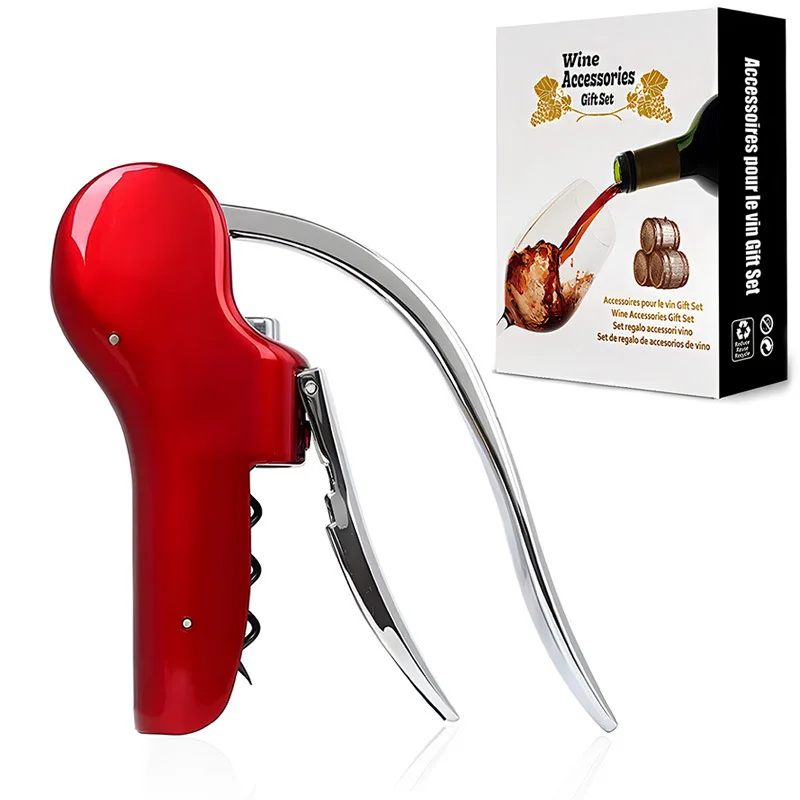 Wine Opener - Easy Corkscrew for Servers, Waiters, Bartenders, and Home Use - Perfect for Summer and Winter Drinks: Red