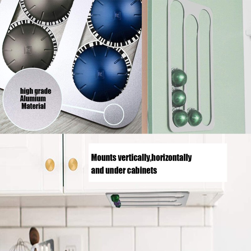 Nespresso Vertuoline Koffie Capsule Houder Stand Muur Gemonteerde Koffie Capsule Opbergdoos Koffie Pods Opslag Planken Hold 17