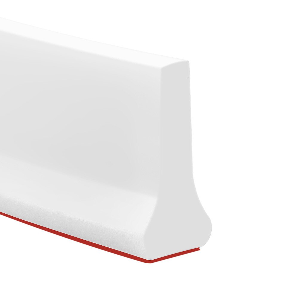 Bathroom Water Stopper Flood Shower Barrier Dam Silicon Water Blocker Dry And Wet Separation Collapsible Shower Threshold: White / 0.5m