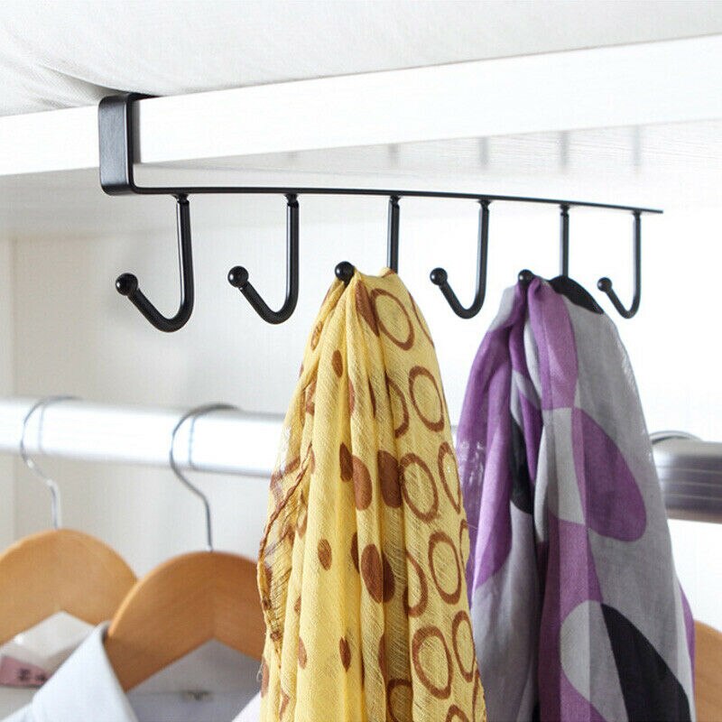 support de tasse à 6 crochets, pour suspendre les armoires de cuisine, sous les étagères, étagère de rangement, organisateur, crochet fournitures de placard de cuisine, offre spéciale