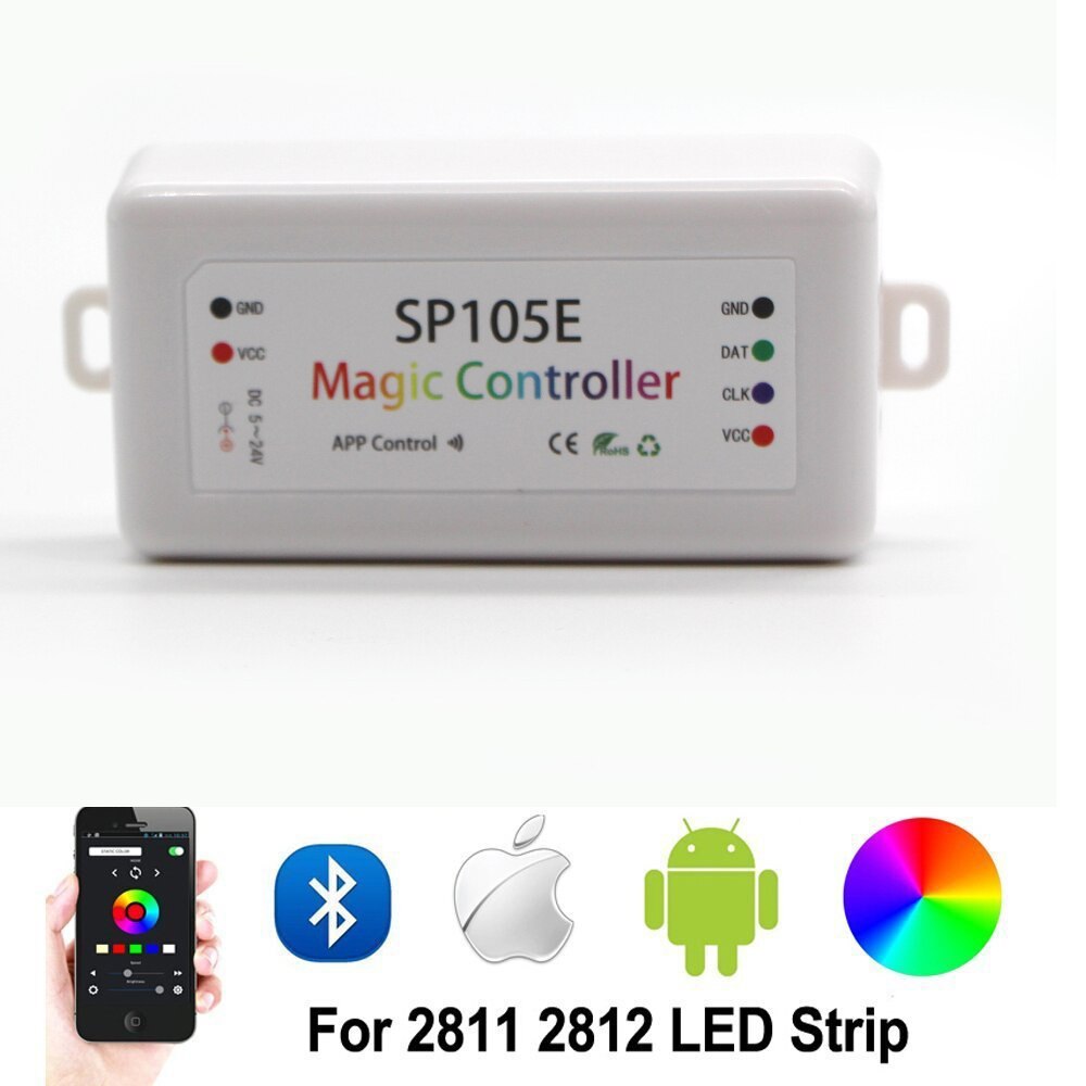 Controlador Led compatible con música, WIFI, Bluetooth, SP105E, SP107E, SP108E, SP110E, SP501E, SP601E, para WS2811, WS2812, WS2813, WS2815, SK6812