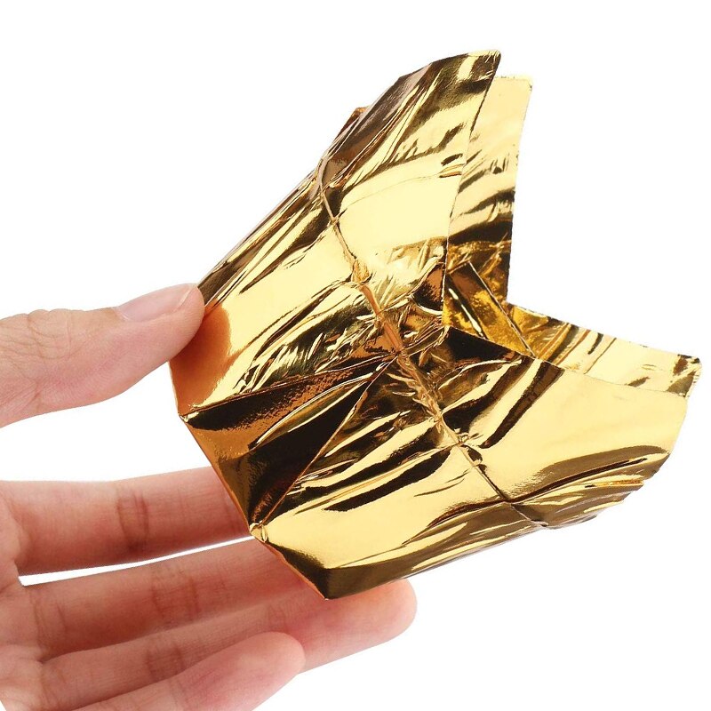 50Pcs Golden Muffin Cupcake Liner Tulip Flower Shape Cupcake Liner Baking Cup Tray Cake Wrapper Tray Case Oilproof Cake Wrapper