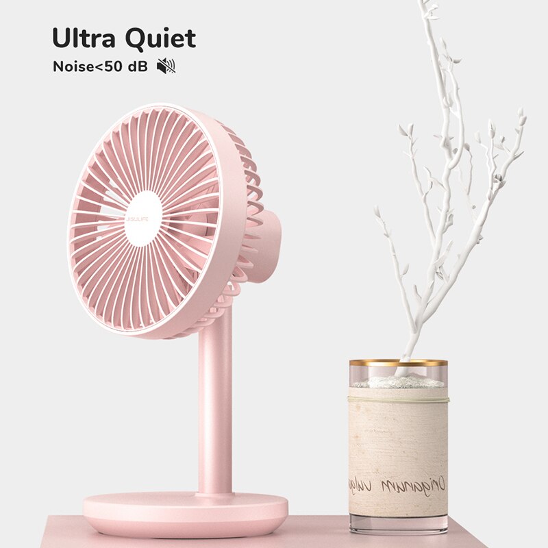 Jisulife Bureau Ventilator Ventilador Portatil Telescopische Vouwen Ventilator Voor Thuis Office 8000Mah Usb Stille Oplaadbare Vloer Fan