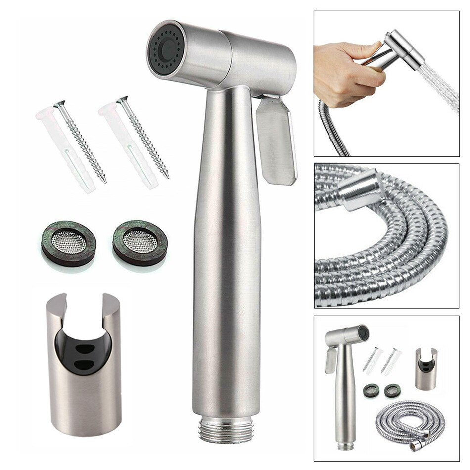 Ttlife Wc Bidet Douche Spray Moslim Shattaf Spuit Set Chroom Messing Douche Kit Bidets & Bidet Onderdelen Badkamer Armatuur