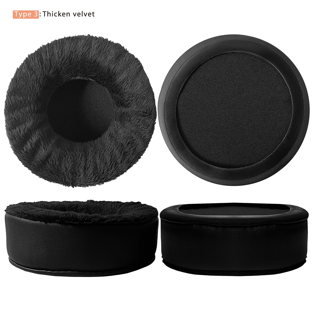 NullMini Ersatz Ohrpolster für Superlux HD681 HD681B HD681EVO HD681F Kopfhörer Leder Hülse oder Samt Kopfhörer Ohrenschützer