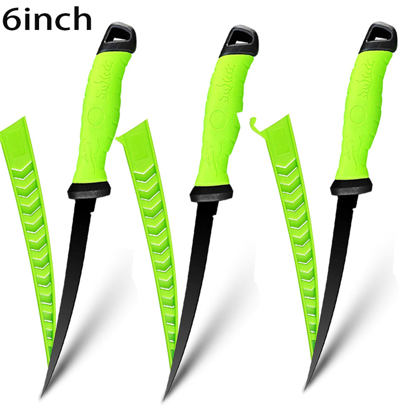 Cuchillo de deshuesado de filete de acero inoxidable para pescado, cuchillo de carnicero, cortador de frutas y verduras, cuchillos de cocina para cortar pescado: Azul