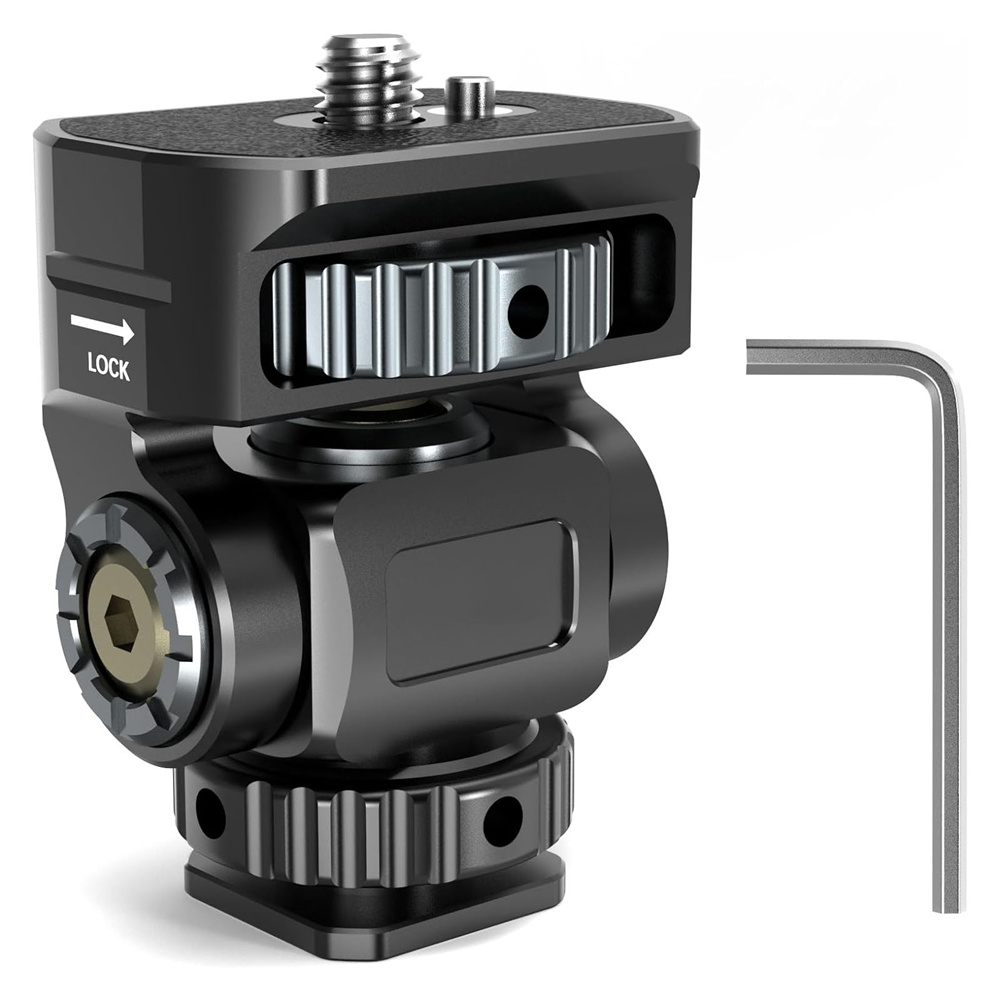 Aluminium DSLR Kamera Klemme Einstellbare Monitor Halterung mit Kalten Schuh 1/4 Schraube für Kamera Monitor Blitzlicht Mikrofon Blitzschuh Halterung: Ursprünglich Titel