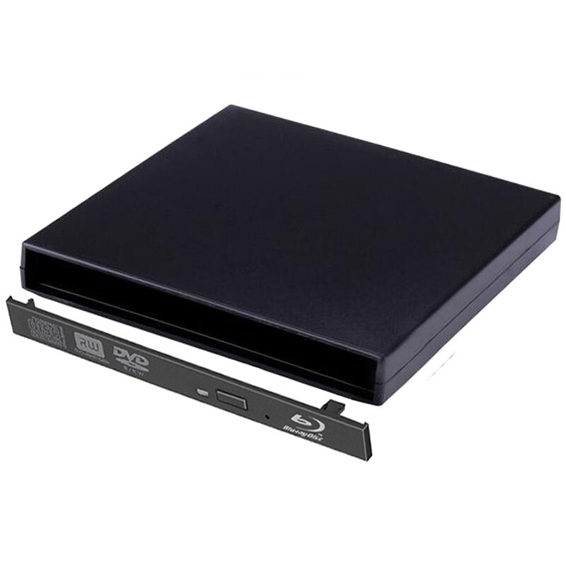 9.0/9.5/12.7Mm Sata Externe Behuizing Usb 2.0 Blu-Ray Dvd Cd Dvd-Rom Case Voor Laptop cd/Dvd Optische Drive Draagbare Slanke: 12.7MM Blu-ray