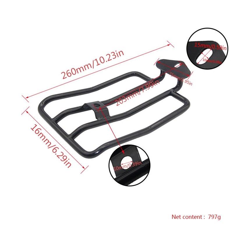 Motorcycle Luggage Rack Backrest Rear Fender for -Davidson Sportster Xl 883 Xl1200 X48