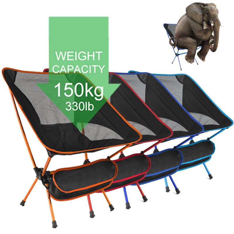 Ultralet foldbar campingstol bærbar strandvandring picnic sæde fiskeredskaber stol foldbar strandstol stol seat 의자