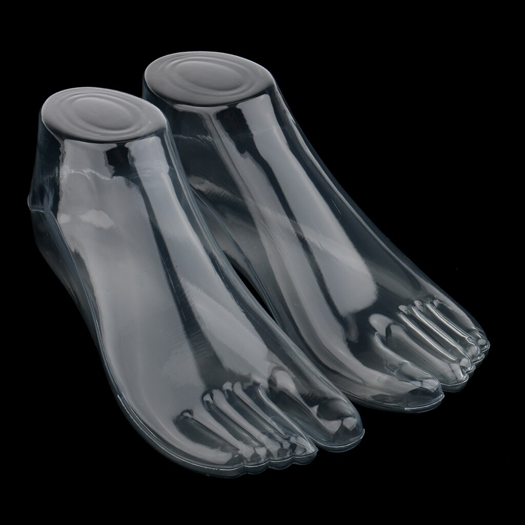 Présentoir de chaussures de Mannequin modèle pied 2 pièces, grand modèle de présentation pour bijoux, chaîne de cheville, chaussures, chaussettes, etc.