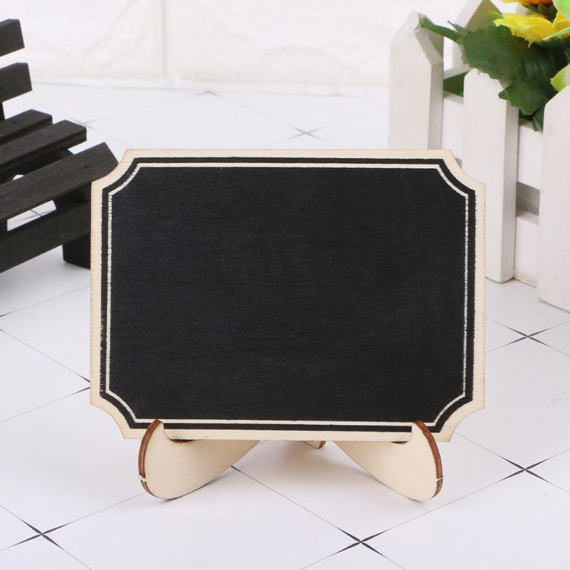10 stk tre mini tavlebord skilt memo melding stativ kritt tavle bryllupsfest dekorasjon forsyninger