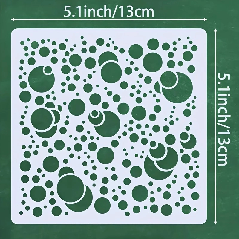 4 ks 5.1- palcové kruhové bodkované šablóny na maľovanie na drevo, látku, papier, nástennú dekoráciu