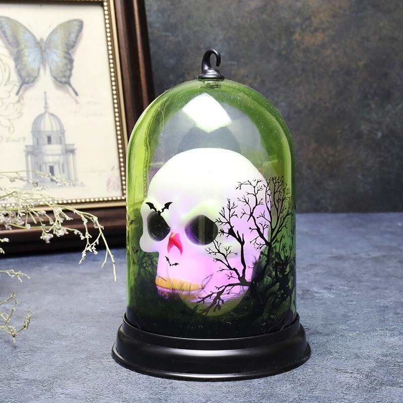 9*9*14.5cm halloween græskar kraniet string lys kranie lampe gør det selv hængende halloween dekoration til hjemmefest forsyninger