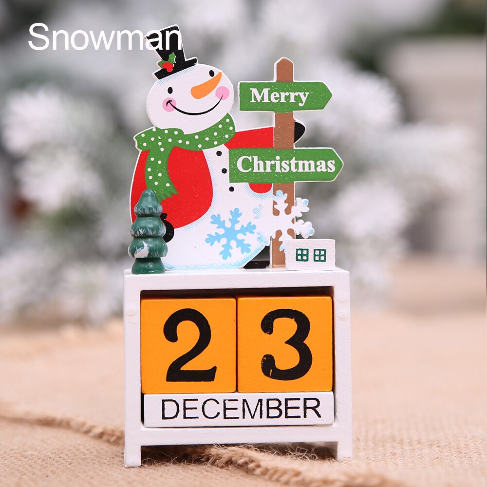 Kerst houten kalender vrolijke kerstversieringen voor thuis noel kerstmis 2021 nieuwjaar kerstman poppen elf decoratie benodigdheden: Kerstman