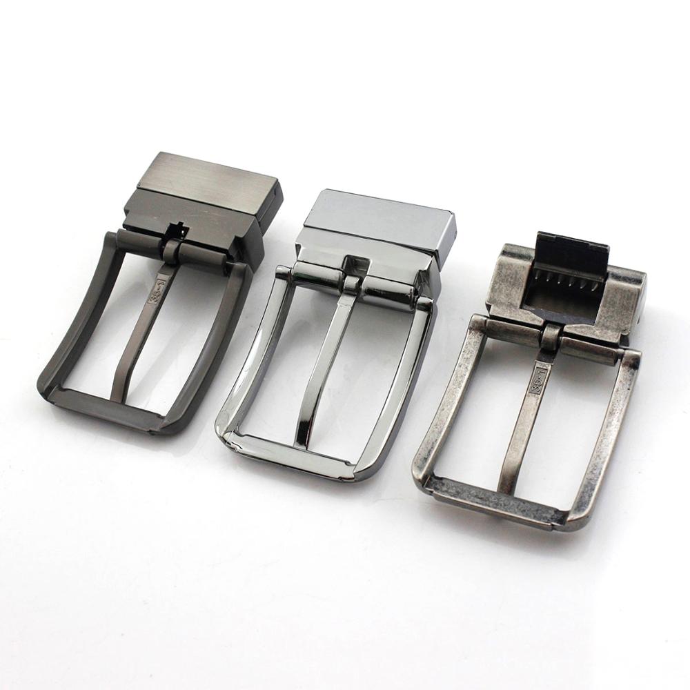 1Pcs 35Mm Metalen Geborsteld Mannen Gesp Matte Brown Clip Gesp Draaibaar Bodem Enkele Pin Half Gesp Lederen craft Riem
