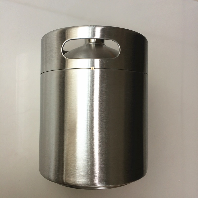 5 Liter Stainless Beer Kegs Portable Stainless Volume 176Oz Mini Keg Beer Growler Home Brew Draft Beer Pail Bar Accessories
