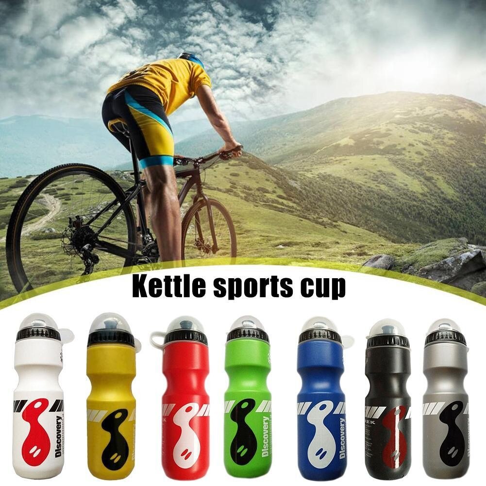 1 st 750 ml mountainbike cykel vatten drink fles med outd utomhus sport vatten drinkware draagbare fles ketel plast hållare  c1 t 4
