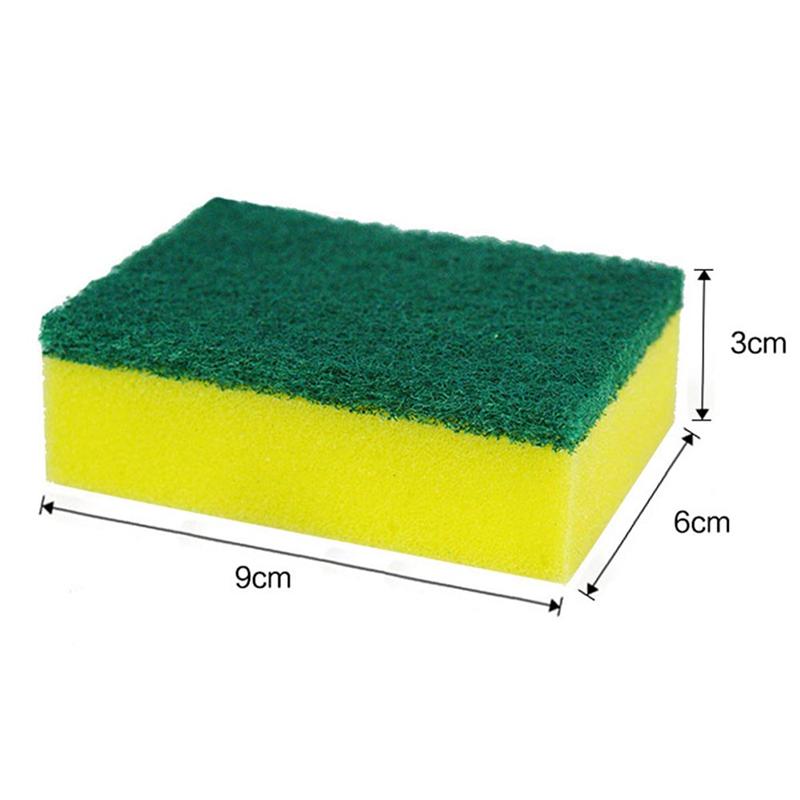 10pcs Scrub Sponge High-Density Kitchen Cleaning Pad Household Scouring Pad Dishwashing Sponge Sponge Cloth Dish Washing Sponge: E random color