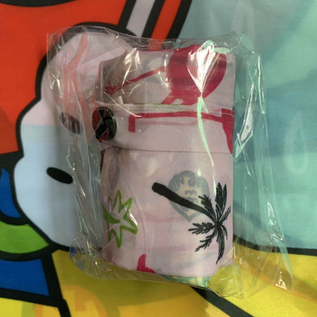 Flamingo bag Many Colors polyester Foldable Recycle Shopping Bag Eco Reusable Tote Bag Cartoon Floral Fruit Vegetable Grocery: CJ pink bird