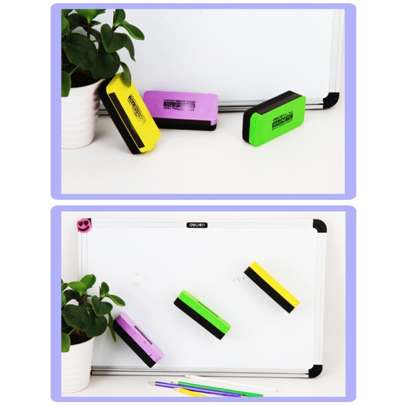 1 Pcs Deli Magnetische White Board Gummen Whiteboard Marker Cleaner School Office Whiteboard 110mm X 50mm X 22mm