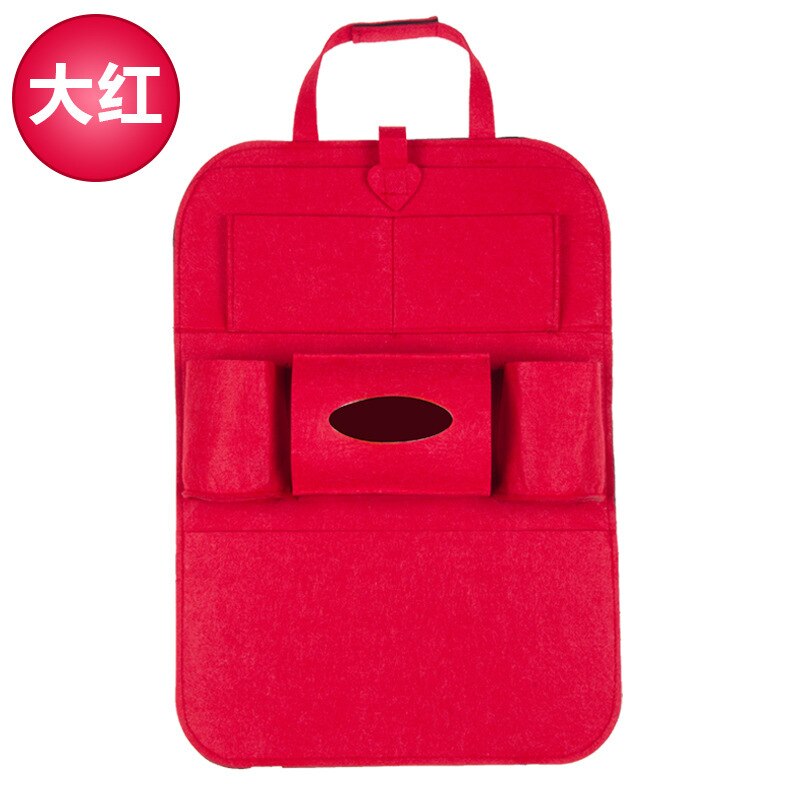 Auto Rugleuning Zak Opbergen Opruimen Seat Organizer Multifunctionele Opknoping Tas Dikke Roze Auto Opbergdoos: Bright Red (Thick)