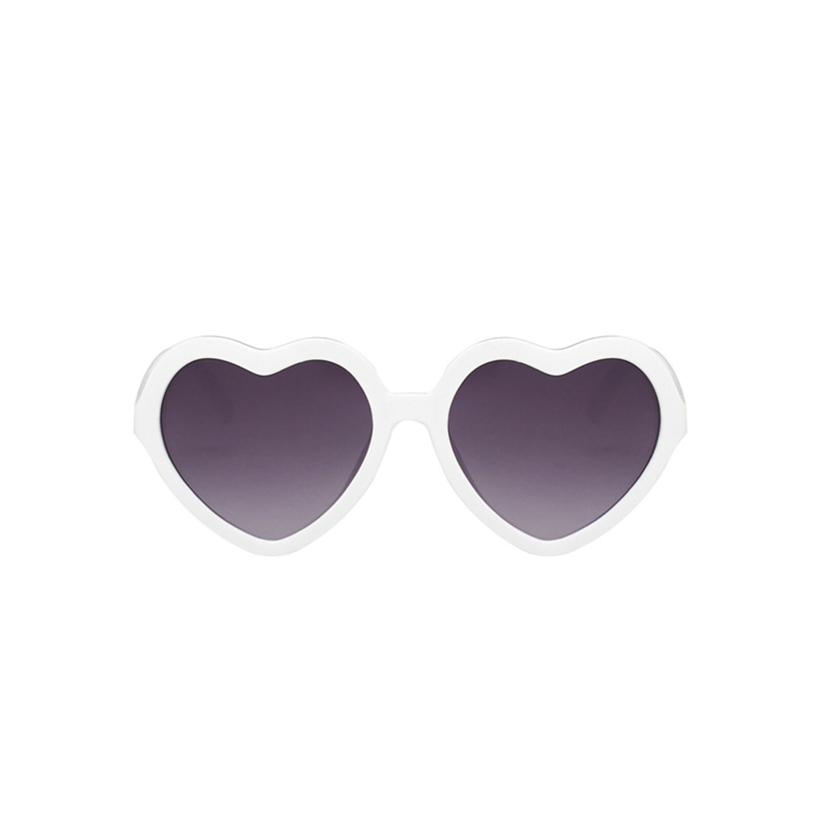 Gafas de sol con forma de corazón para niños y niñas, anteojos de sol adorables con marco de protección UV, con forma de corazón de amor,: Blanco