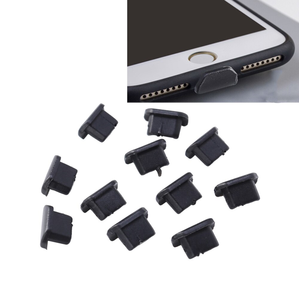 10pcs Lightweight Anti Dust Charger Dock Plug Stopper Cap Cover for iPhone X XR Max 8 7 Plus 8Plus Cell Phone Accessories