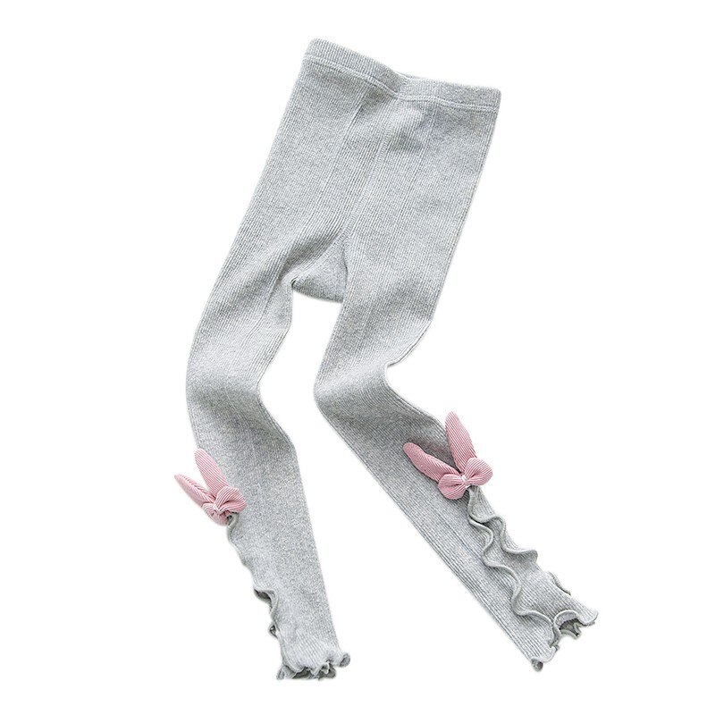 Herbst Winter Kinder Mädchen Gestrickte Leggings Kinder Feste Legging Baby Kleinkind Casual Ankle Bowknot Strümpfe: QH / L