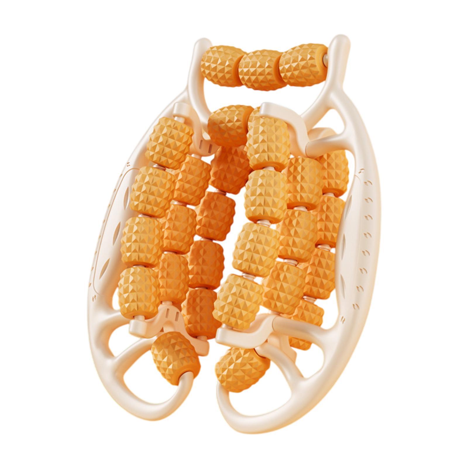 Leg Massager Roller 29 Point Roller Body Relax Handheld Leg Clamp Massage Tool for Bodybuilding Indoor Physical Woman and Man: Orange