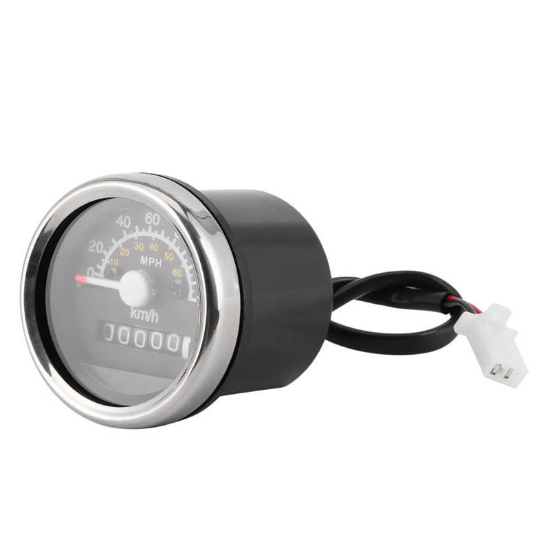 digital speed meter car auto speedometer 12V Motorcycle Speedometer Odometer 99999Km 0-120Km/h Round Gauge with LED Backlight