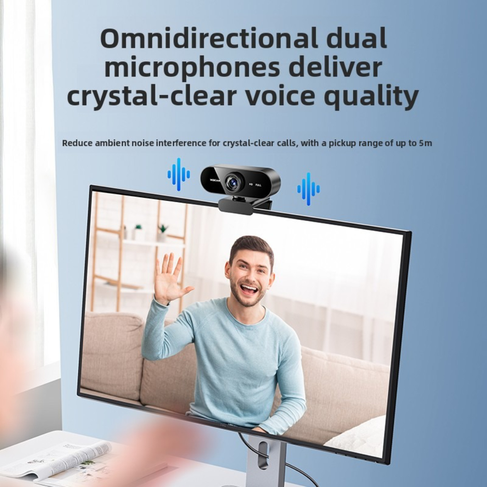 Webcam usb 1080p hd con microfono integrato per computer, webcam per videoconferenze, plug & play, con cancellazione del rumore, per laptop