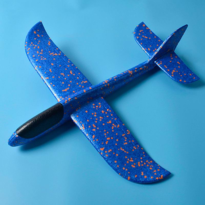 SAILEROAD 48 centimetri LED Lancio A Mano di Lancio Aereo Aereo Aliante Inerziale Schiuma Giocattolo Per Bambini Modello di Aereo per Esterni per Giochi Del Capretto: 48x50x22 blue