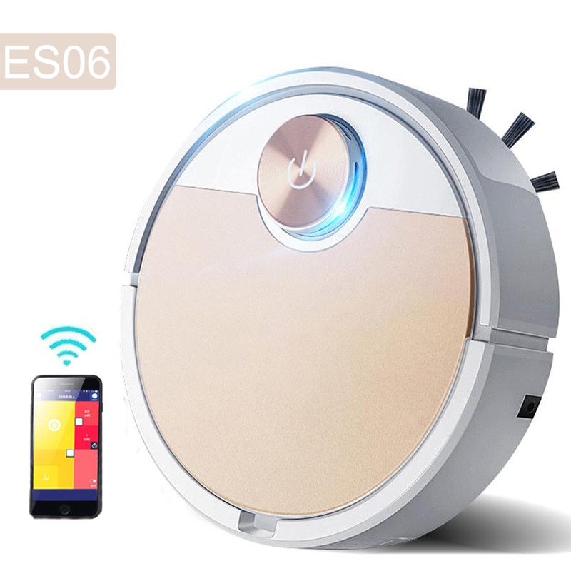 Robot aspirador inteligente ES06 para el hogar, Control por aplicación remota de teléfono, eliminación de polvo, barrido y fregado